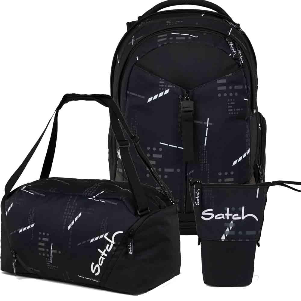 Satch Match Pencil Slider Edition Schulrucksack Set 3tlg. inkl. Sporttasche Ninja Matrix, Ninja Matr