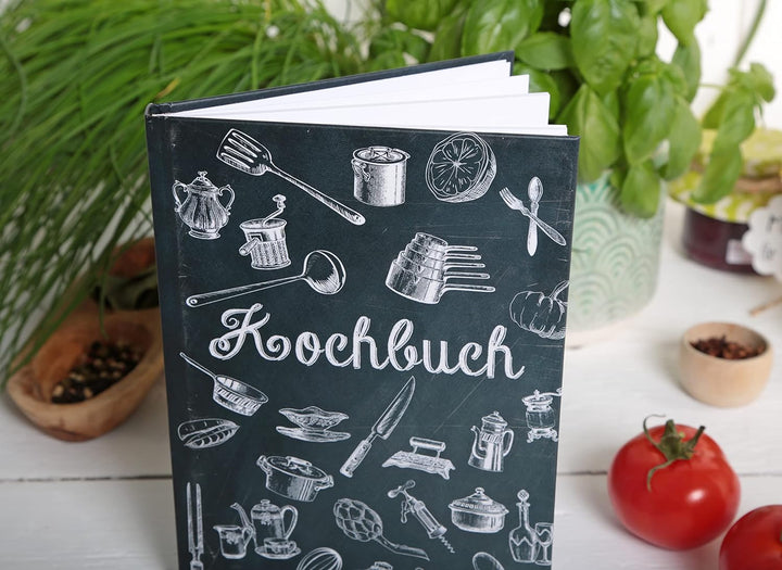 Logbuch-Verlag Kleines eigenes Kochbuch zum Einschreiben leer Buch Rezepte Rezeptbuch DIN A5 schwarz