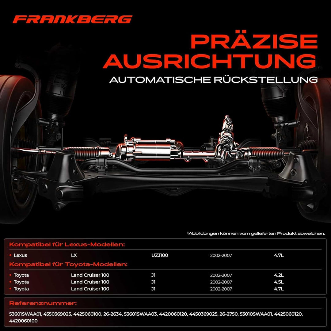 Frankberg Lenkgetriebe Servolenkgetriebe Hydraulisch für Linkslenker Kompatibel mit Land Cruiser 100