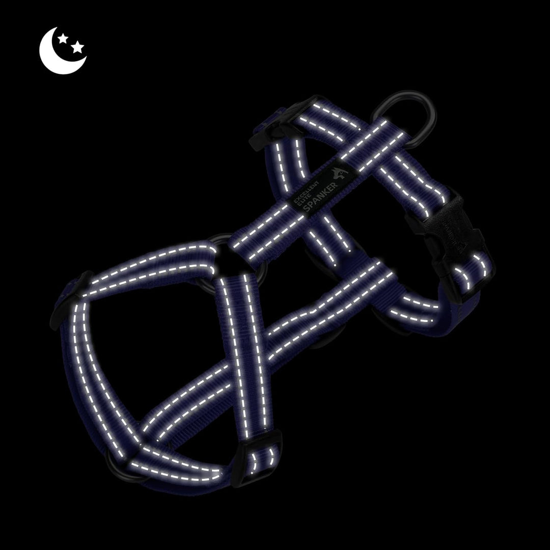 EXCELLENT ELITE SPANKER Kein Zug Hundegeschirr reflektierende Nylon Weste L-förmig einstellbar einfa