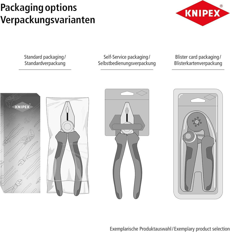 Knipex Kraft-Seitenschneider schwarz atramentiert, mit Mehrkomponenten-Hüllen 200 mm (SB-Karte/Blist