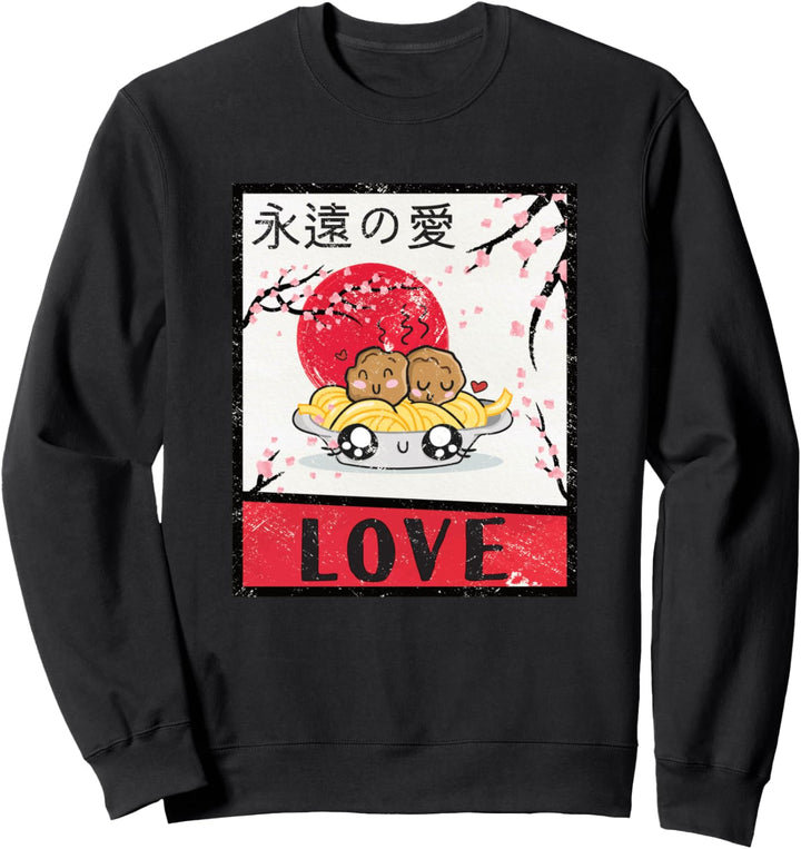 Niedlich Kawaii Essen Nudeln Japanisch Anime Manga Fan Sweatshirt