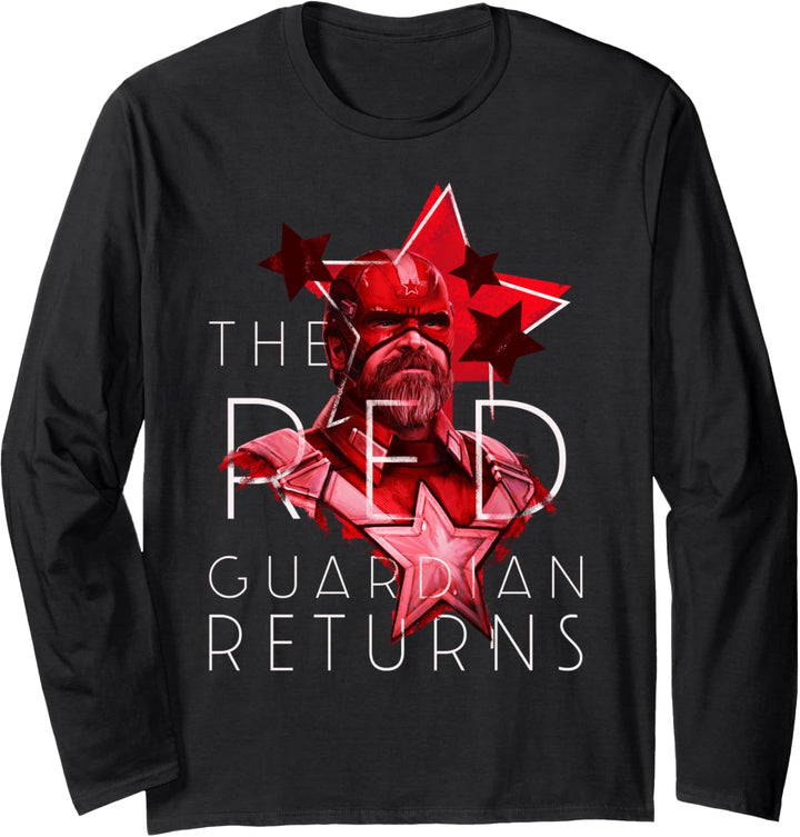 Marvel Black Widow The Red Guardian Returns Stars Langarmshirt