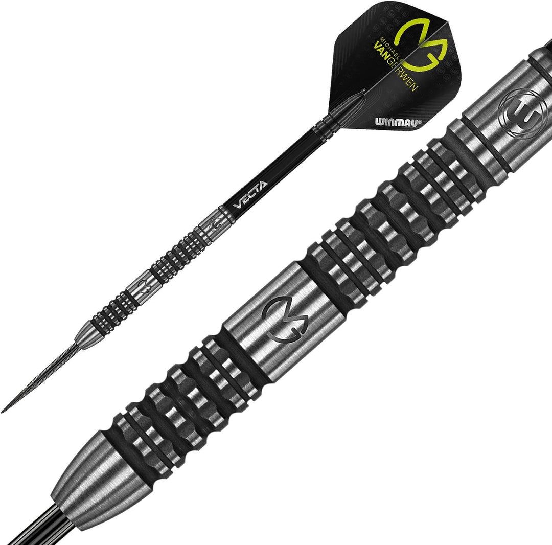 WINMAU Michael Van Gerwen MvG Absolute 22g Profi Wolfram Steeltip Dartpfeile Set mit Flights und Sch