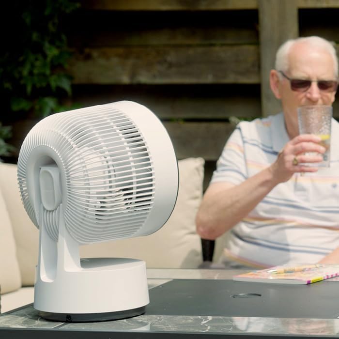 MEACO MeacoFan Sefte® 10 Pro – Akku-Tischventilator, 25 dB leise, 40 Std. Laufzeit, 1150 m³/h Luftle