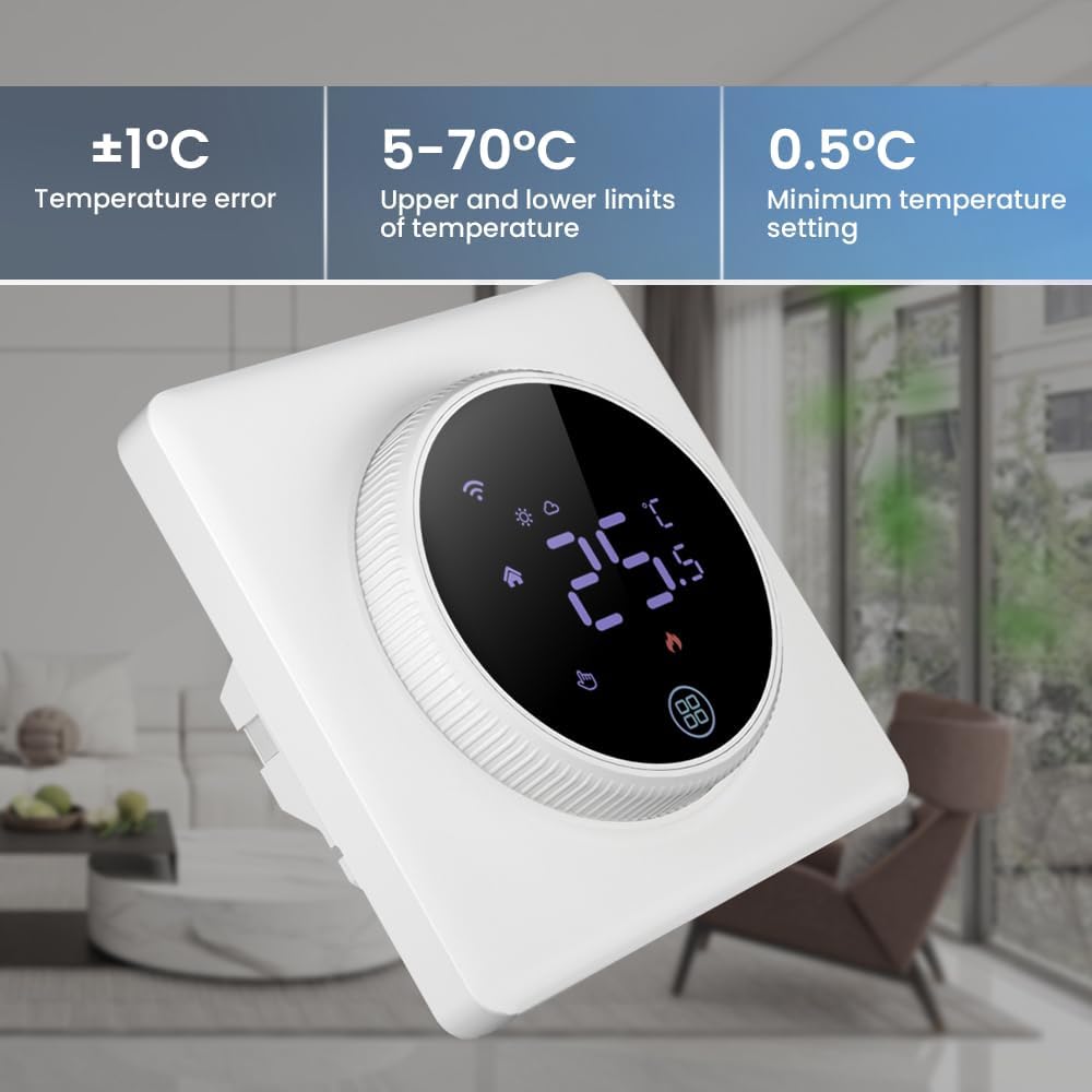 AVATTO Thermostat Für Wasser Fussbodenheizung und Gasboiler，Smart WiFi Thermostat Programmierbar Rau