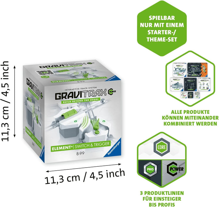 Ravensburger GraviTrax POWER Elemente Switch&Trigger. Elektronisches Zubehör für Kugelbahnen für Kin