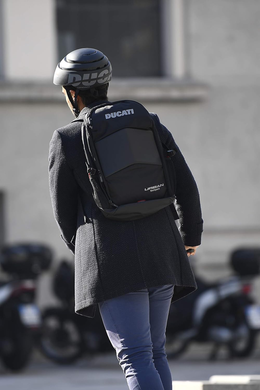 DUCATI, Urban Fahrrad und Scooter, Sportrucksack für Erwachsene, Schwarz, Einheitsgrösse