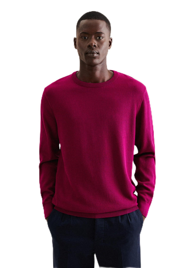 Seidensticker Herren Pullover - Regular Fit - Rundhalsausschnitt - Langarm - 100% Baumwolle S Rosa,