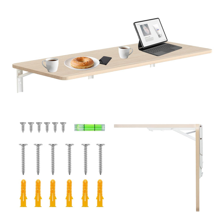 Maclean MC-128 Faltbares Wandregal 100x40 cm, Tragkraft 50 kg, Klapptisch mit Sicherheitsverriegelun