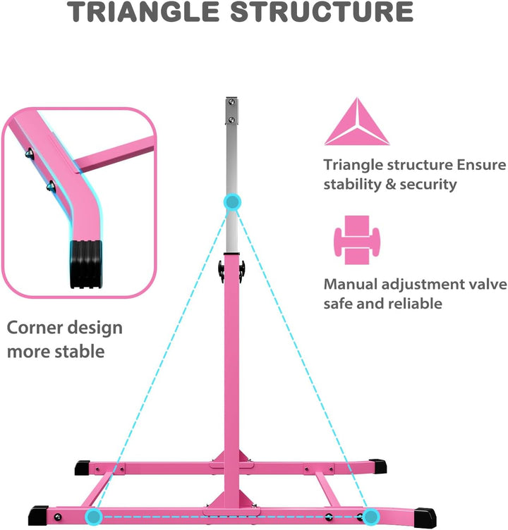 Mosebears Gymnastikstange, Heimgymnastikausrüstung für Kinder im Alter von 3–15 Jahren, stabile Stah