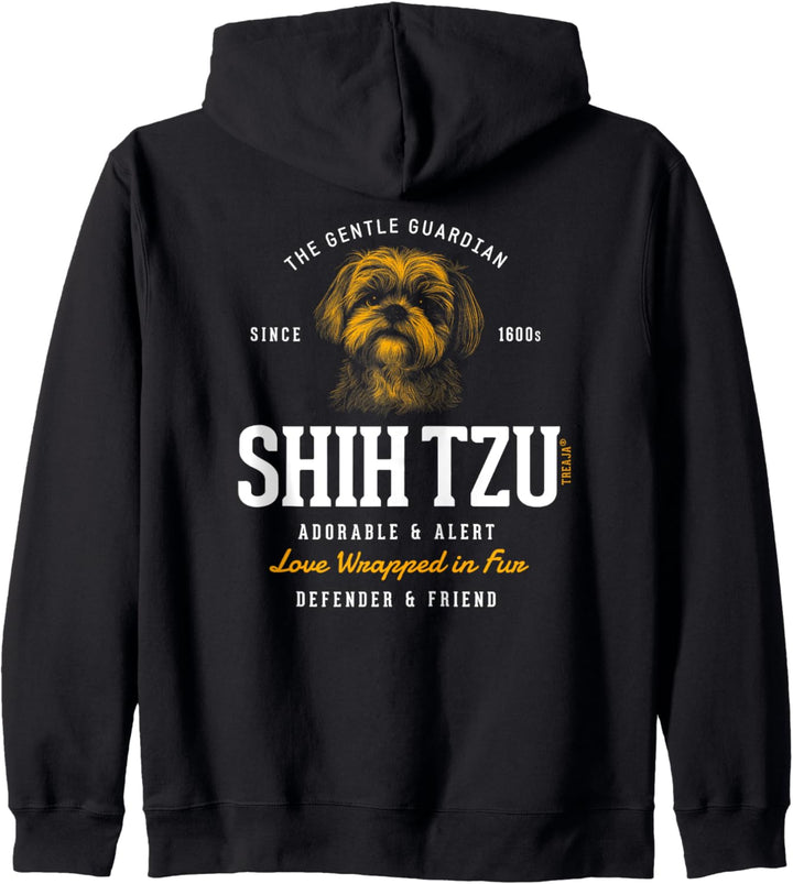 Vintage-Stil Retro Shih Tzu Kapuzenjacke
