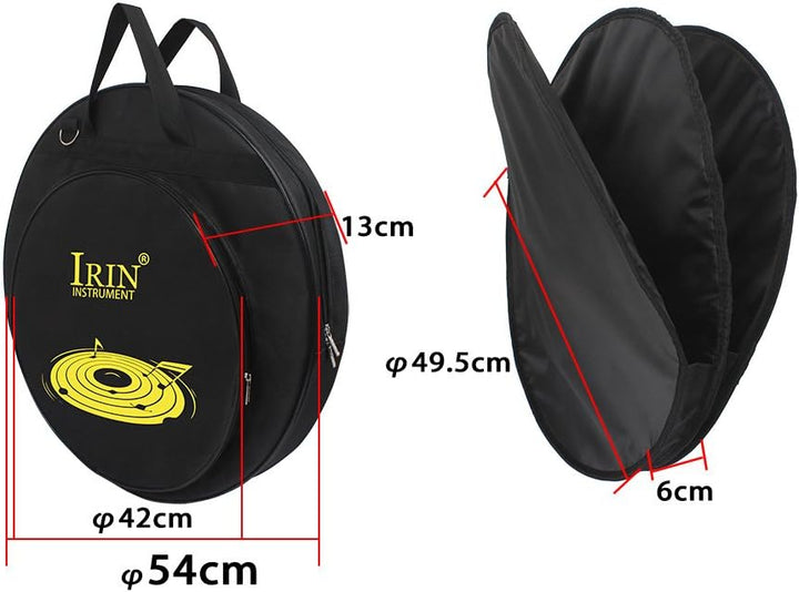 Dilwe 21 Zoll Tasche für Becken, herausnehmbare Teiler Schultergurt Oxford Tuch Cymbal Handtasche mi