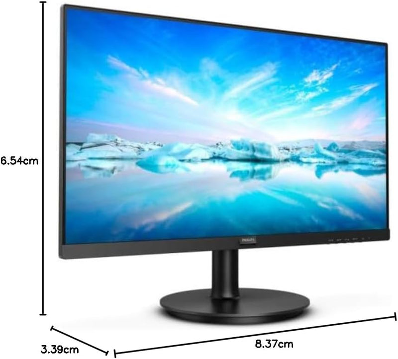 Philips 242V8LA - 24 Zoll FHD Monitor, AdaptiveSync (1920x1080, 75 Hz, VGA, HDMI, DisplayPort) schwa