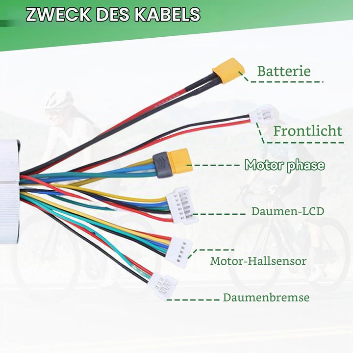Agatige Motor Brushless Controller, 5,5-Zoll-Elektrofahrrad-Controller LCD-Display-Panel-Set für Ele
