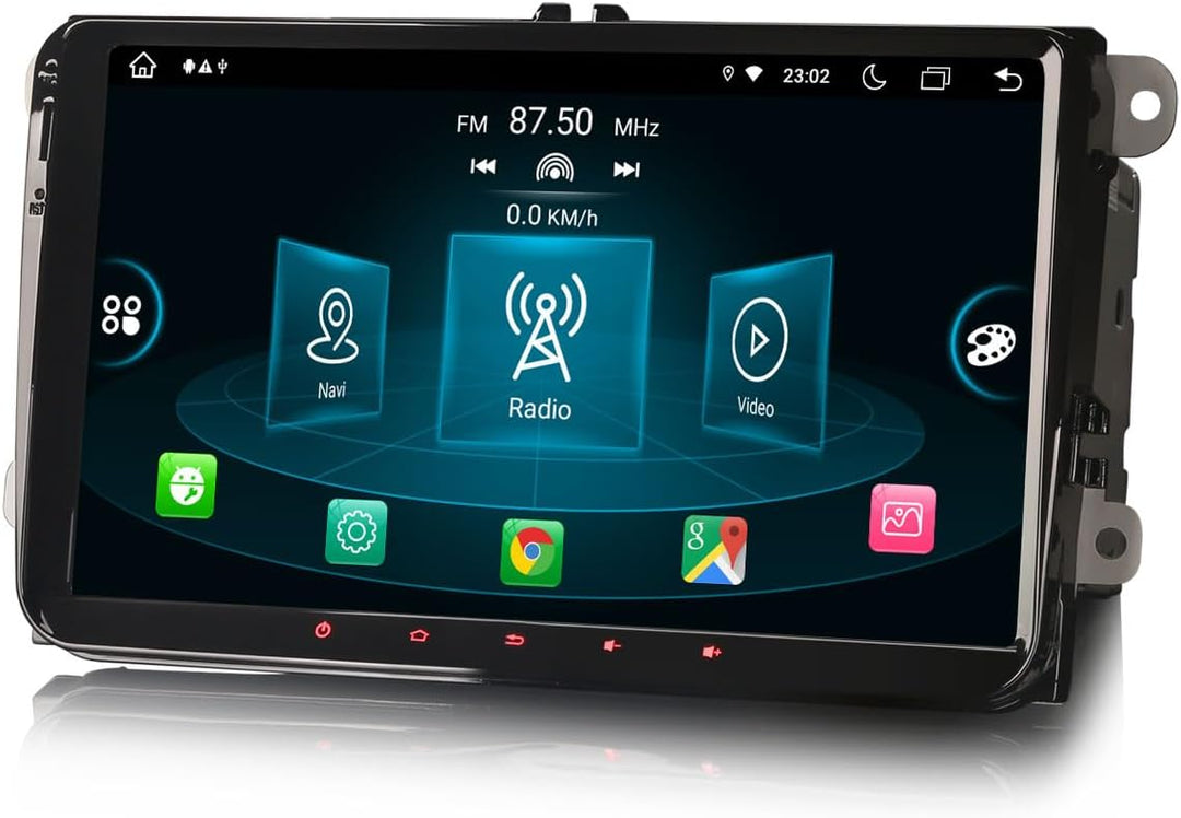 Erisin 9 Zoll Android 12.0 Autoradio mit GPS Navi Für VW Golf 5/6 T5 Touran Polo Sharan Passat Tigua