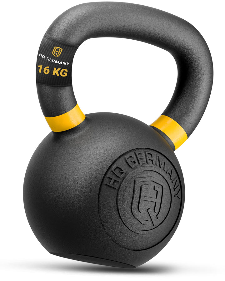 HQ Germany® Powdercoat Kettlebell | Vollguss | 2-32kg | Starter-Sets | ±2,0% Gewichtstoleranz 16KG,