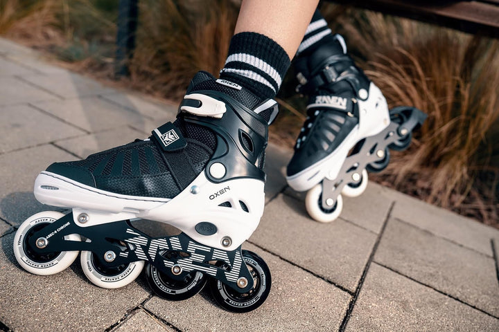 RAVEN Inline Skates Inliner für Kinder und Erwachsene OPTIONAL 2in1 mit Schlittschuhen verstellbar O