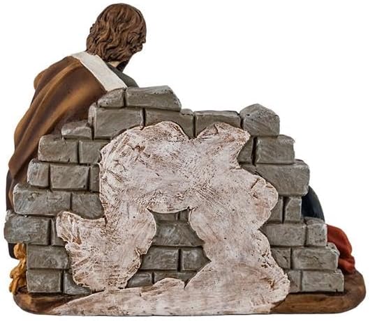 DRW Geheimnis der Geburt mit der schlafenden Jungfrau aus Harz, handbemalt, 10 x 6 x 11 cm