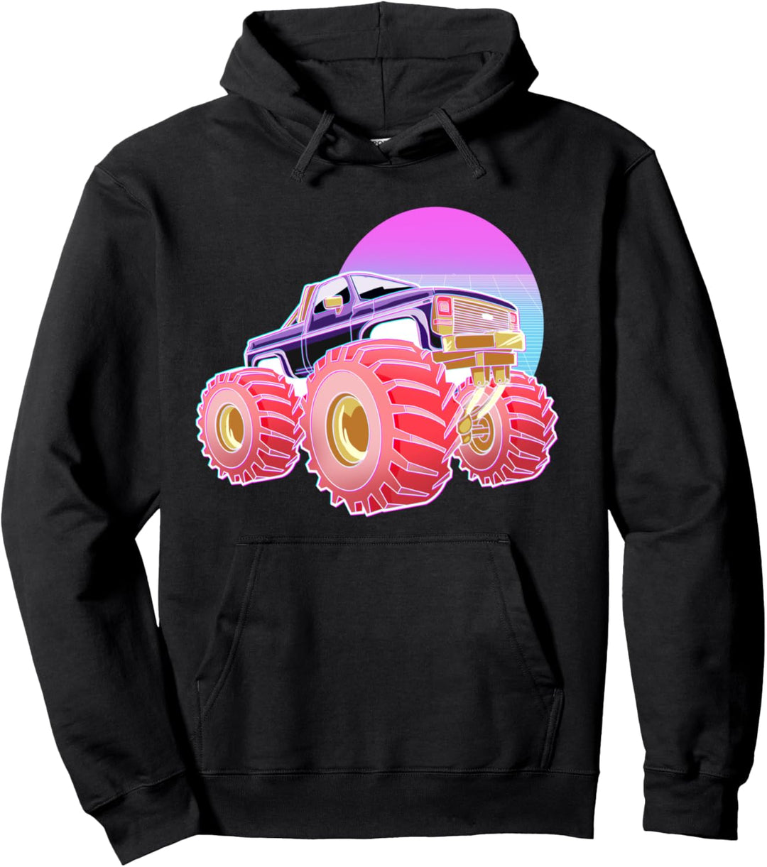 Monster Truck Japanische Otaku Aesthetic Vaporwave Art Pullover Hoodie