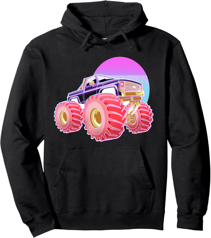 Monster Truck Japanische Otaku Aesthetic Vaporwave Art Pullover Hoodie