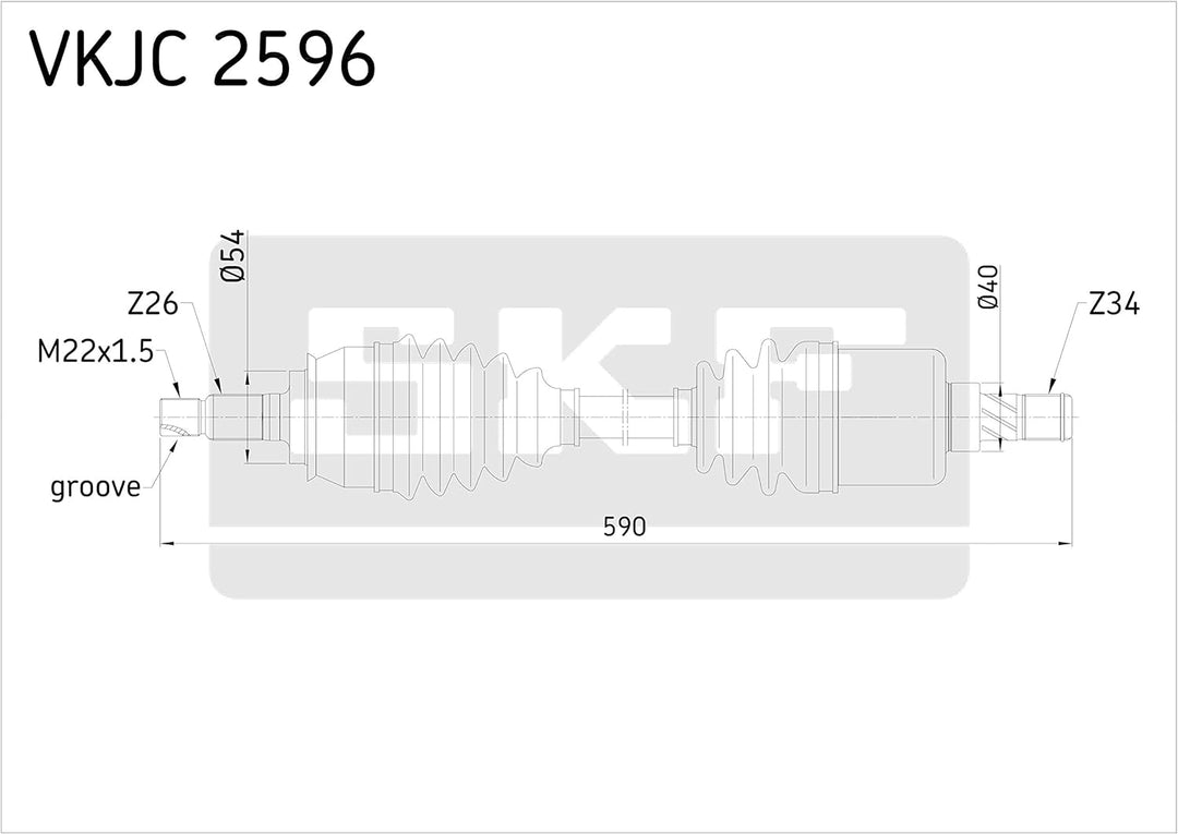 SKF VKJC 2596 Antriebswelle
