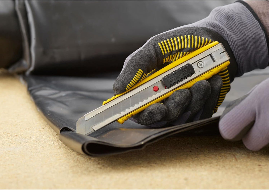 Stanley FatMax Cuttermesser 0-10-431 (25 mm Klingenbreite, 195 mm Länge, schmales Messer mit Abbrech