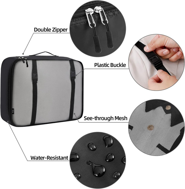 BAGAIL 10er-Set Packwürfel in verschiedenen Grössen Packorganizer für Reisezubehör Handgepäck Koffer