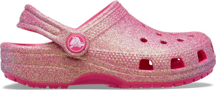 Crocs Unisex Kinder Classic Iridescent Glitter Clog K 19/20 EU Dragon Fruit, 19/20 EU Dragon Fruit