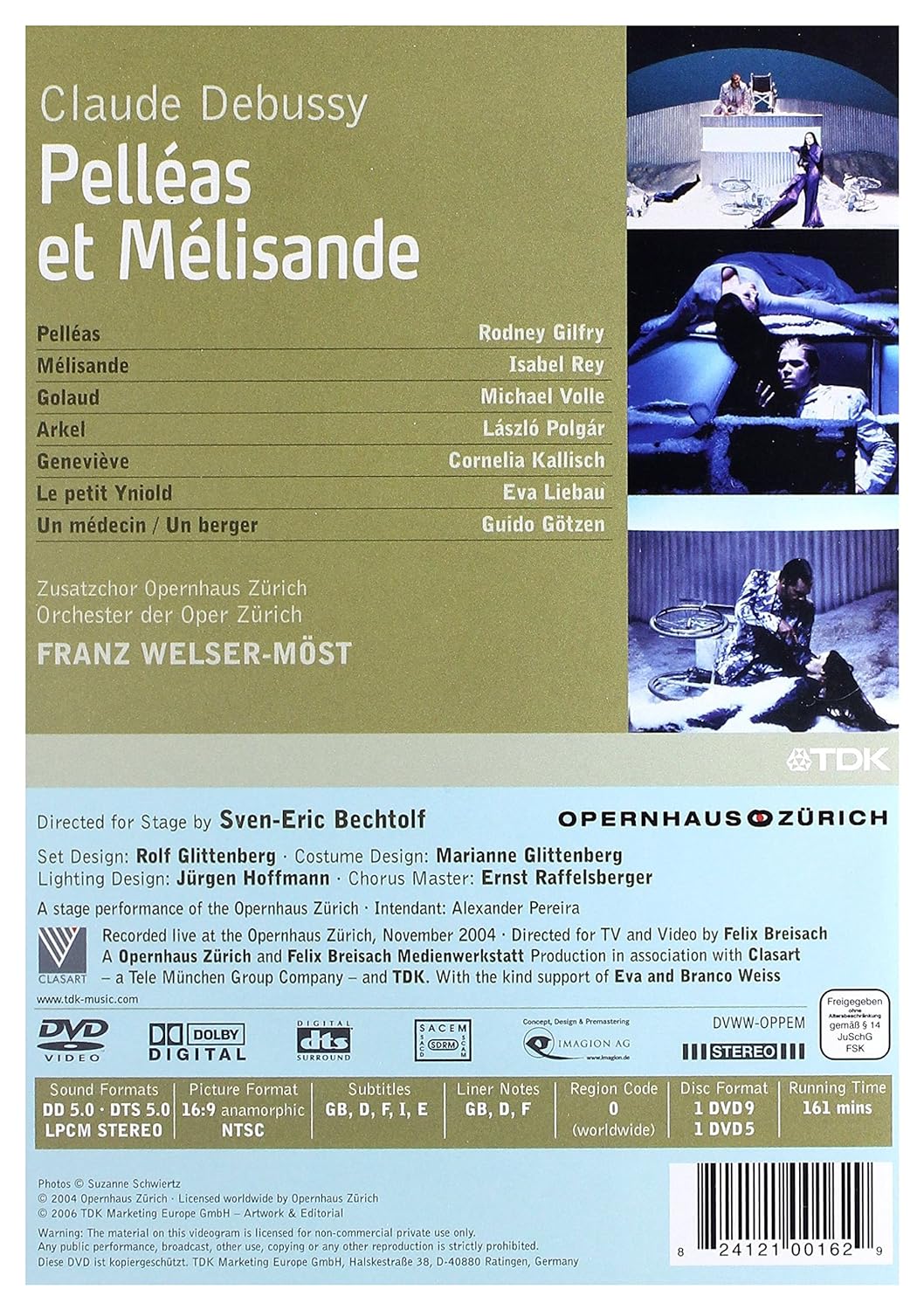 Debussy, Claude - Pelléas et Mélisande NTSC), DVD