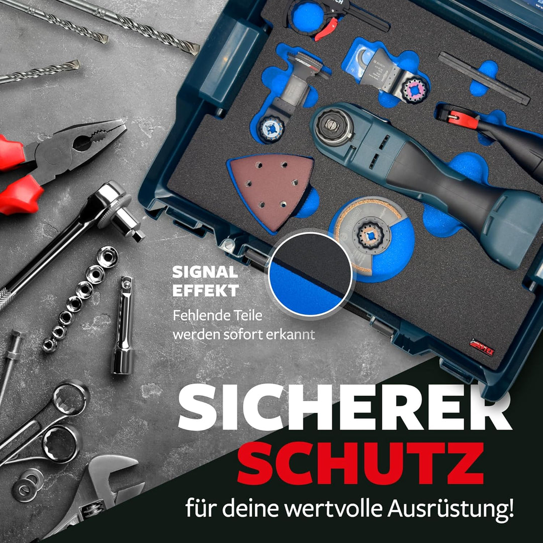 APTEX Schaumeinlage für Bosch Akku-Multicutter GOP 18V-34 – Polstereinlage & Schaumstoffpolsterung f