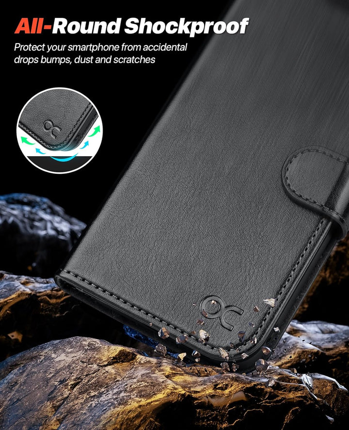 OCASE iPhone 15 Plus Hülle(2in1) Leder Stossfestes Case [Abnehmbare magnetische Hülle] [Kabelloses L