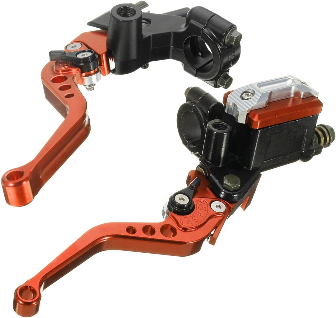 C-FUNN 7/8Inch 22Mm CNC Universal Motorcycle Brake Clutch Master Cylinder Lever Reservoir - Lila, Li