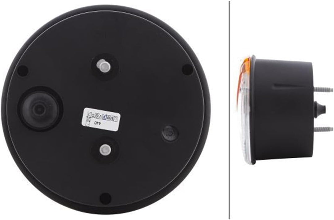 HELLA - Heckleuchte - Glühlampe - 12/24V - Anbau/geschraubt - Lichtscheibenfarbe: weiss/gelb - Steck