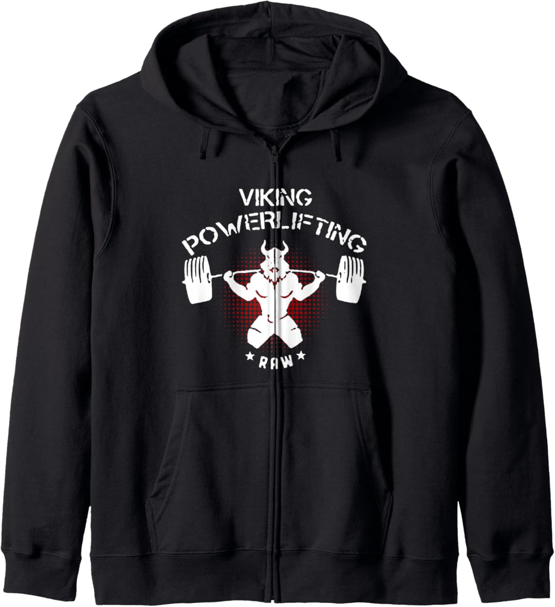 Viking Powerlifting Raw Fitness Gym Gewichtheben Kapuzenjacke