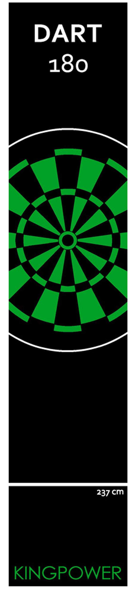 Kingpower Dartteppich mit Abwurflinie, Dart Zubehör mit Motiv, Dartmatte mit Oche, pflegeleichter Te