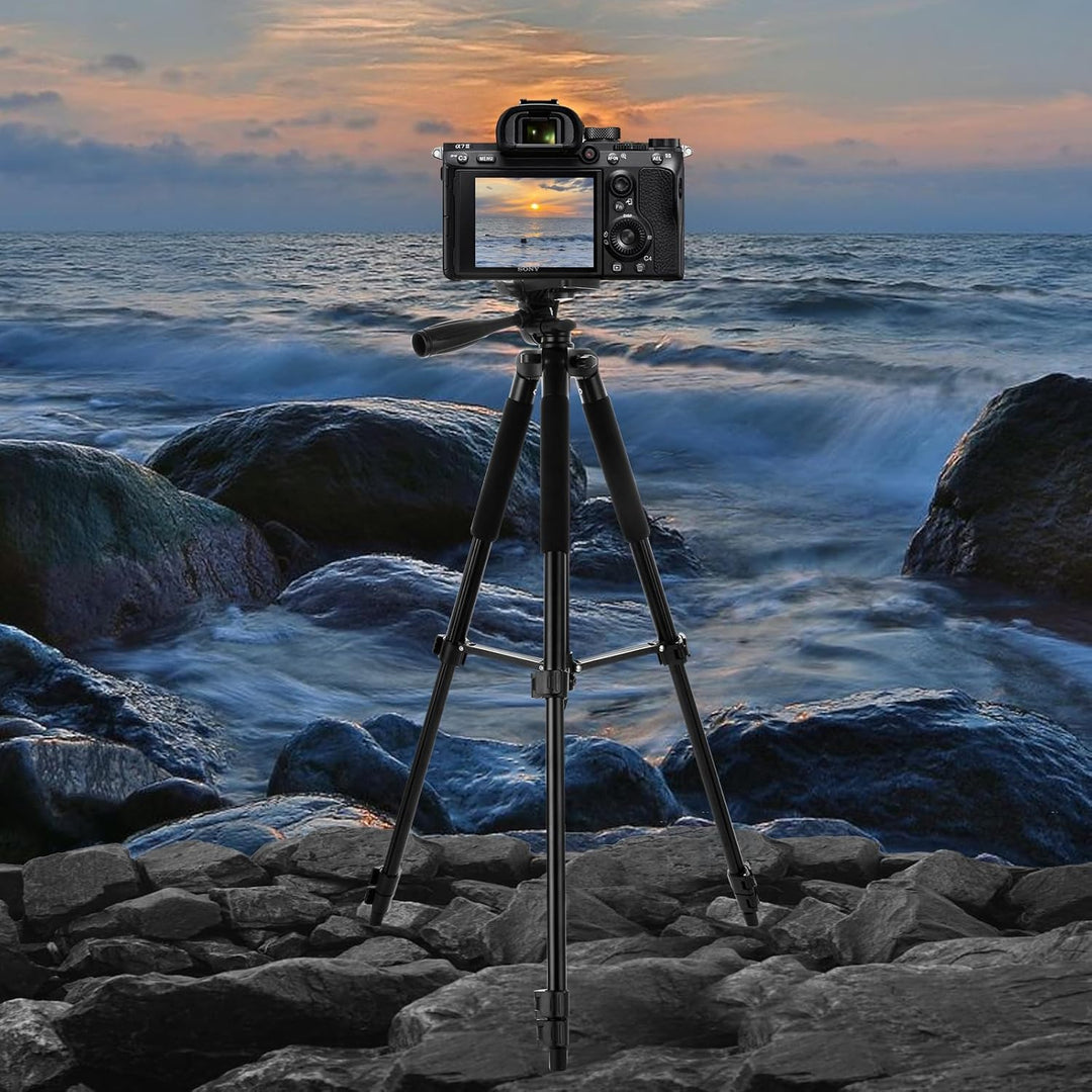 ASelected Kamerastativ mit abnehmbarem Kopf, universeller Ständer für Canon, Nikon und Handy, Alumin