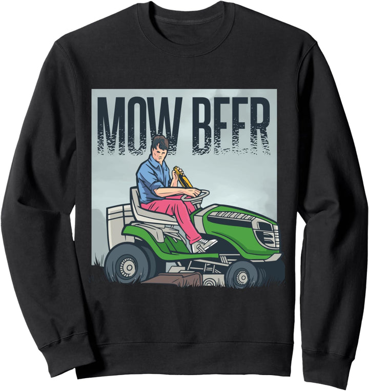 Rasenmähen Papa Mähen Bier Lustige Grasmaschine Sweatshirt