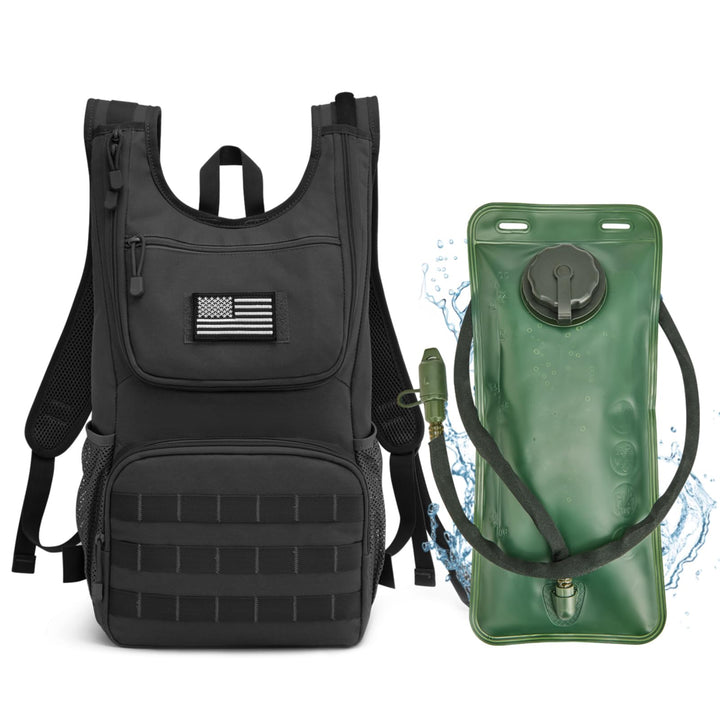 G4Free Militär Trinkrucksack Rucksäck mit 2L Verbesserter Blase Trinkblasen Wanderrucksäcke für Wand