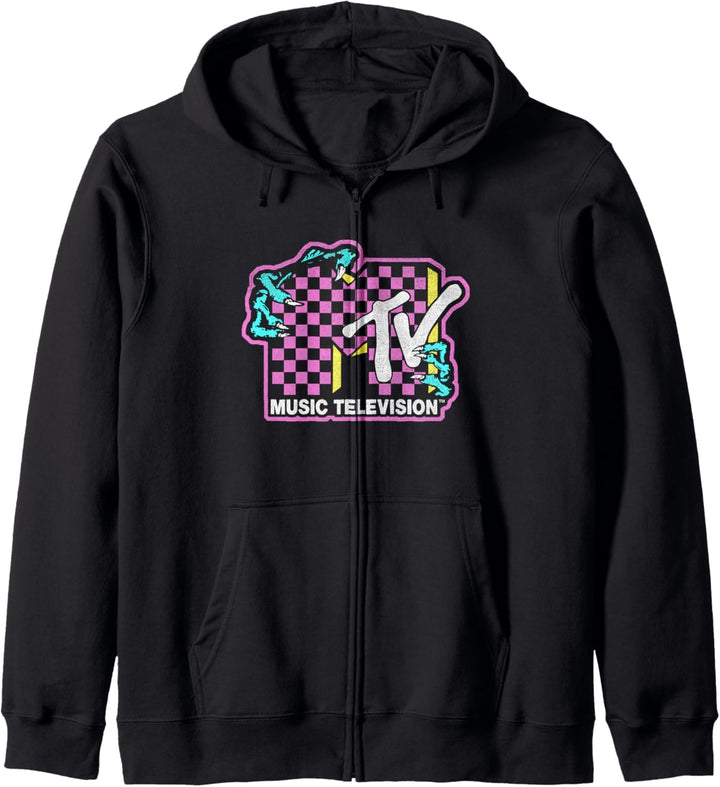 MTV Checkered Zombie Hands Kapuzenjacke