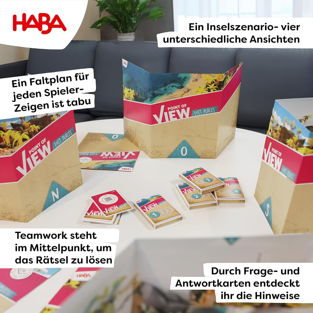 HABA Point of View: Lost Places – Kooperatives Detektivspiel ab 10 Jahren – Für 2–8 Spieler – Mit in