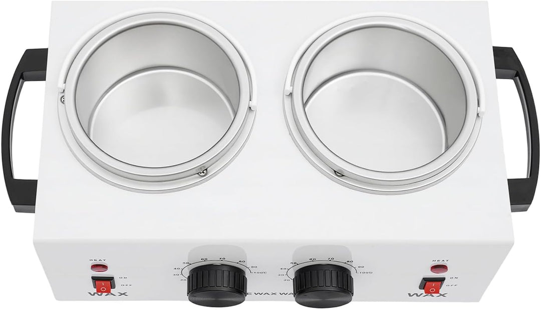 Doppelter Wachswärmer 200W, zur Haarentfernung, Wax Warmer Heater, Wachs Heizungs Maschine mit 2 Töp