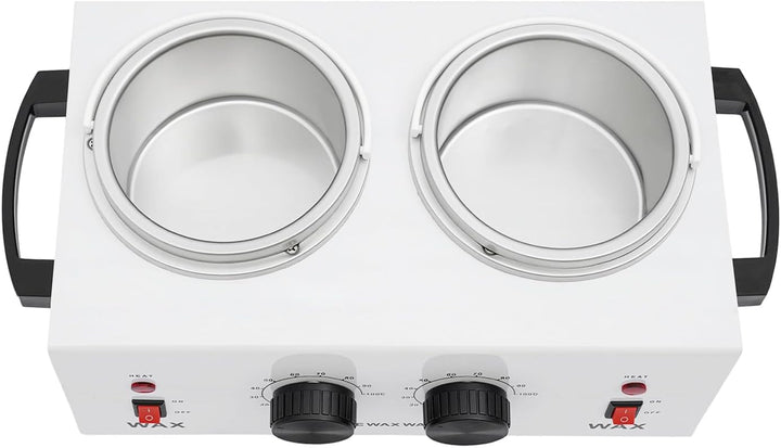 Doppelter Wachswärmer 200W, zur Haarentfernung, Wax Warmer Heater, Wachs Heizungs Maschine mit 2 Töp