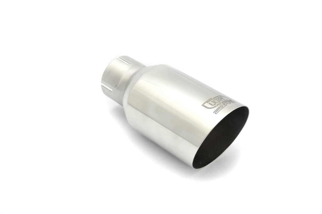 CARTUNER Auspuffblende Endrohr 90mm rund scharf Edelstahl poliert rund abgeschrägt (Passend für Ansc