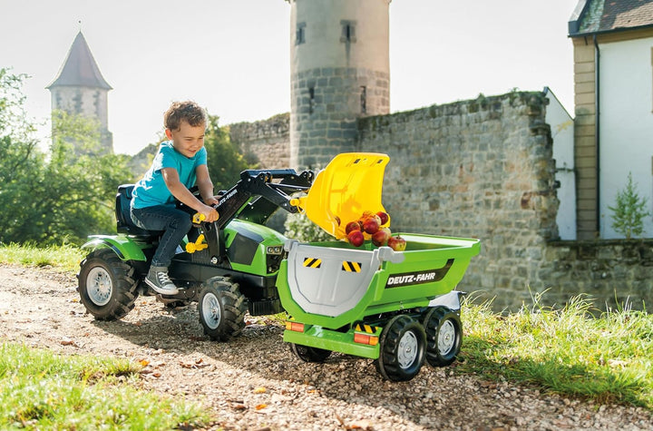 Rolly Toys 122240 - Anhänger / rollyHalfpipe Deutz (Zweiachsenanhänger mit Kippfunktion, für Kinder