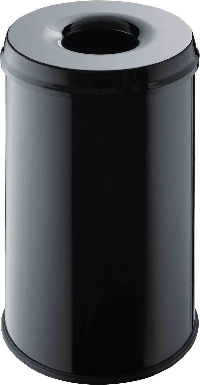 Helit H2515695 - Sicherheitspapierkorb mit Löschkopf „the guardian“ 30 Liter, schwarz 30 Liter schwa