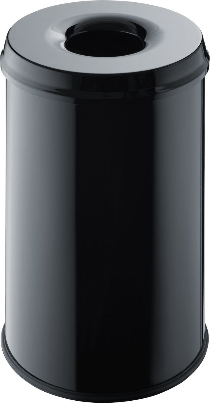 Helit H2515695 - Sicherheitspapierkorb mit Löschkopf „the guardian“ 30 Liter, schwarz 30 Liter schwa