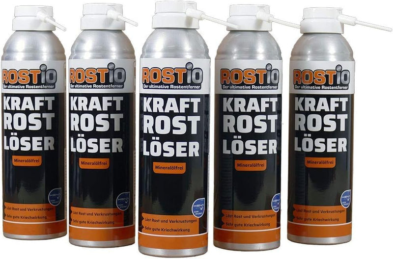 Rostio Kraft Rostlöser Spray | Extrem Kraft Profi Rostlöser für Schrauben | Muttern | Auto | Fahrrad