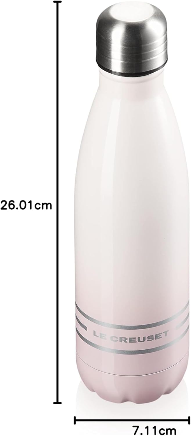 Le Creuset Trinkflasche, Edelstahl, 0.5 L, Shell Pink, 41208507770000, Shell Pink
