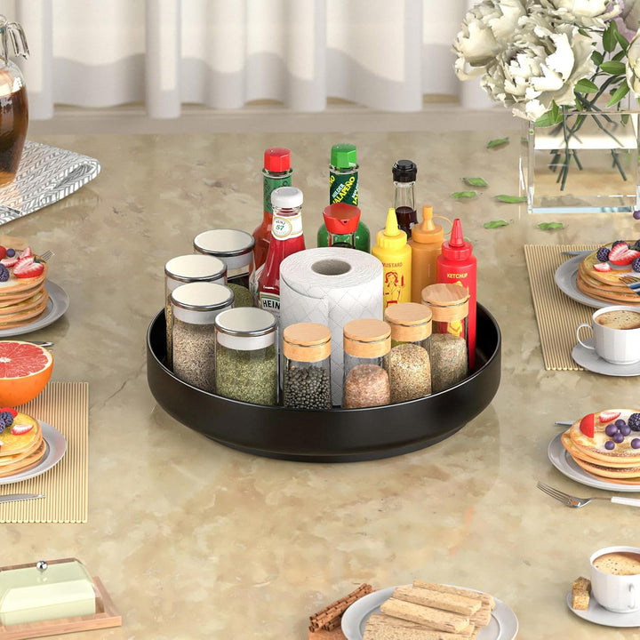 EKNITEY Lazy Susan Drehteller 33 cm küchen drehteller Organizer Organizer drehbar kühlschrank küche